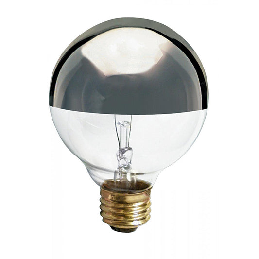 image of 60 Watt G25 Incandescent - Silver Crown - 1500 Average rated hours - 540 Lumens - Medium base - 120 Volt