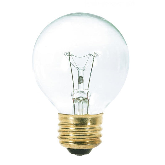 image of 25 Watt G18 1/2 Incandescent - Clear - 1500 Average rated hours - 180 Lumens - Medium base - 120 Volt