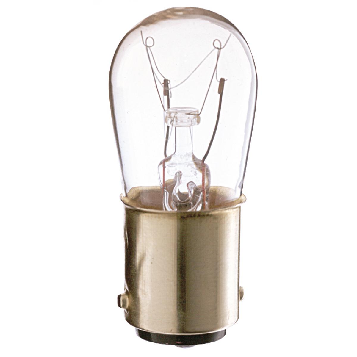 image of 6 Watt S6 Incandescent - Clear - 2500 Average rated hours - 30 Lumens - DC Bay base - 130 Volt