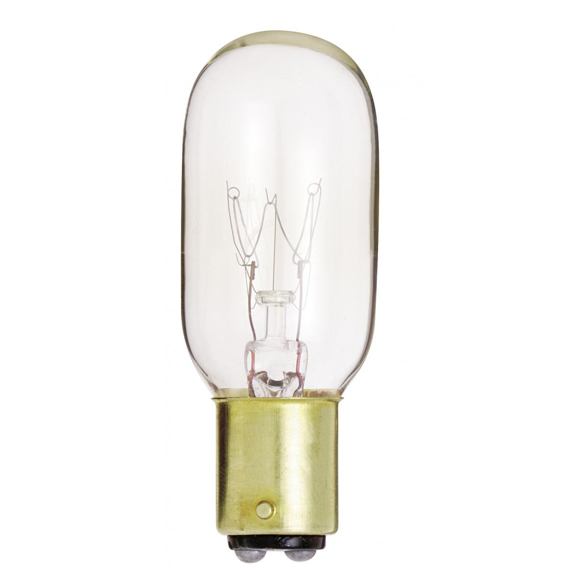 image of 15 Watt T7 Incandescent - Clear - 2500 Average rated hours - 95 Lumens - DC Bay base - 130 Volt