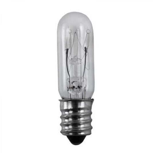 image of 15 Watt T4 1/2 Incandescent - Clear - 1000 Average rated hours - 90 Lumens - Candelabra base - 130 Volt