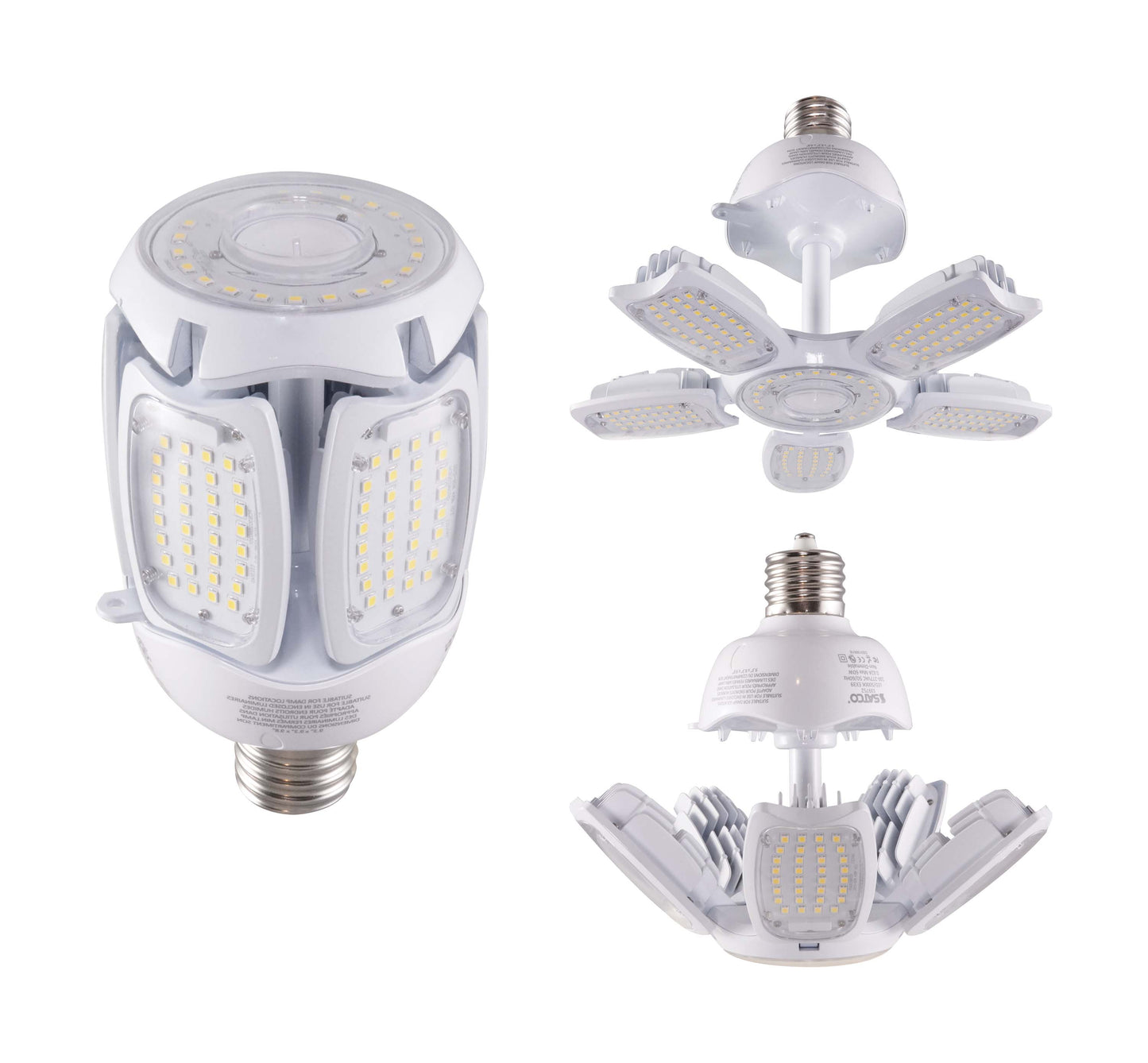 image of 75 Watt LED HID Replacement - 5000K - Mogul Extended base - Adjustable Beam Angle - Type B Ballast Bypass -100-277 Volt
