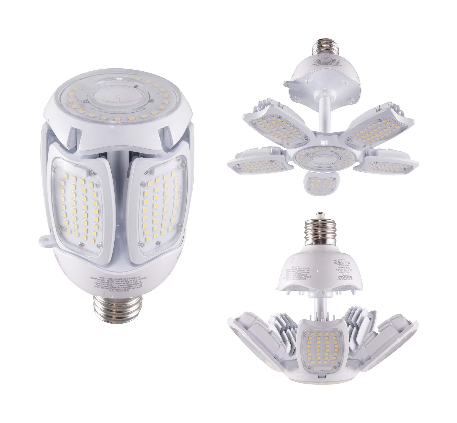 image of 75 Watt LED HID Replacement - 5000K - Mogul Extended base - Adjustable Beam Angle - Type B Ballast Bypass -100-277 Volt