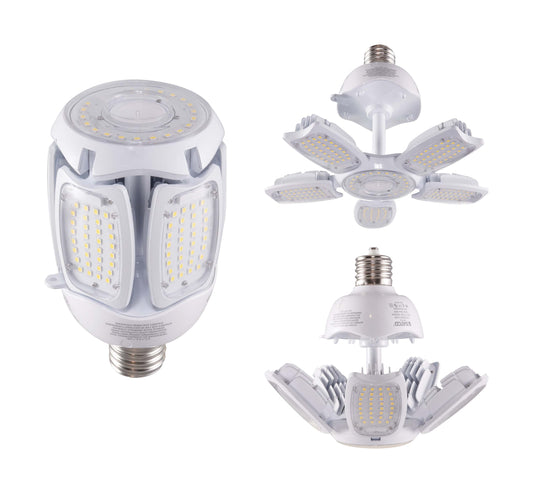 image of 75 Watt LED HID Replacement - 5000K - Mogul Extended base - Adjustable Beam Angle - Type B Ballast Bypass -100-277 Volt