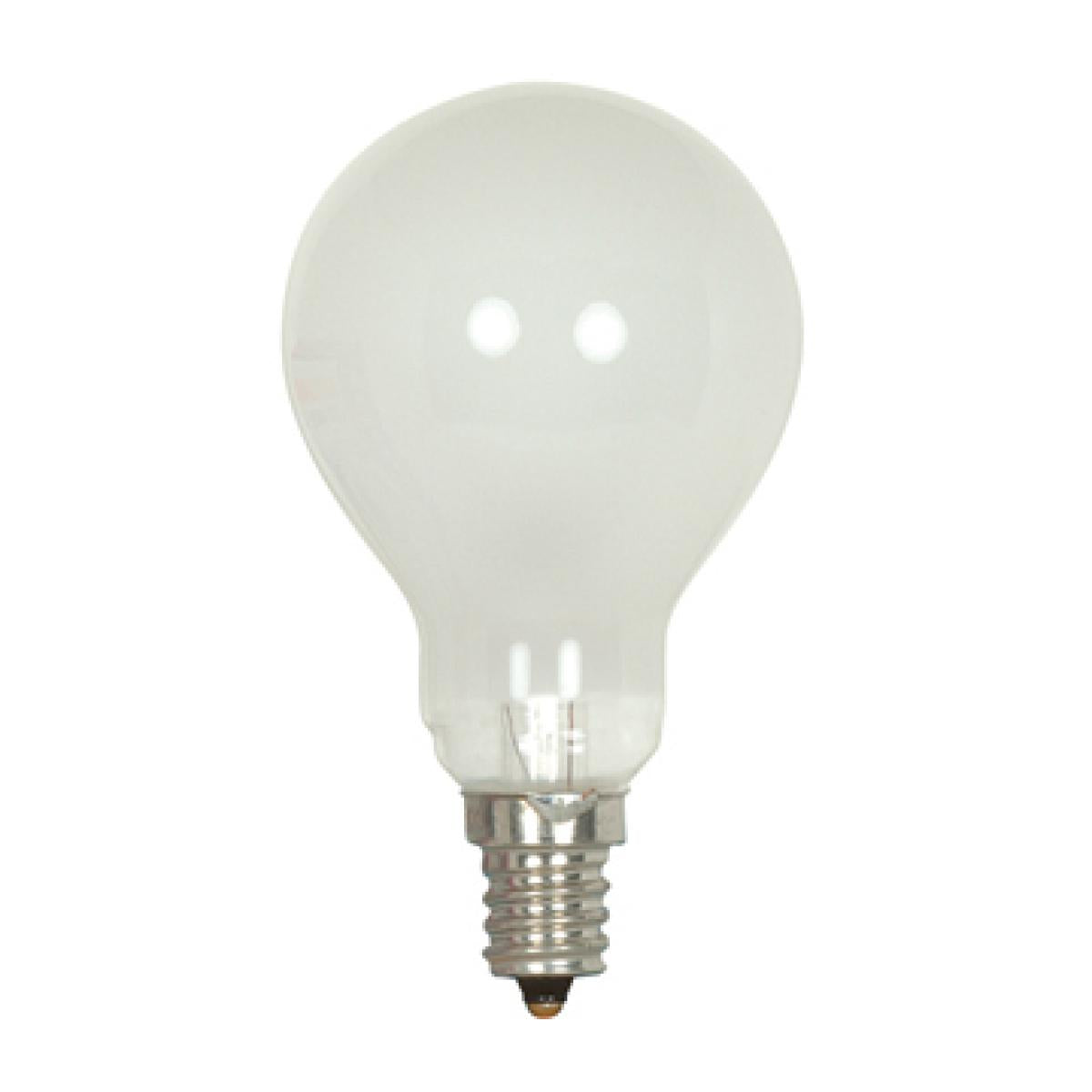 image of 40 Watt A15 Incandescent - Frost - Appliance Lamp - 1000 Average rated hours - 420 Lumens - Candelabra base - 130 Volt