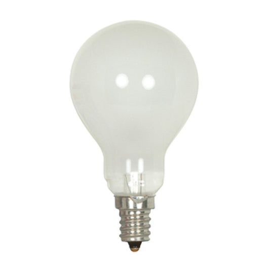 image of 40 Watt A15 Incandescent - Frost - Appliance Lamp - 1000 Average rated hours - 420 Lumens - Candelabra base - 130 Volt