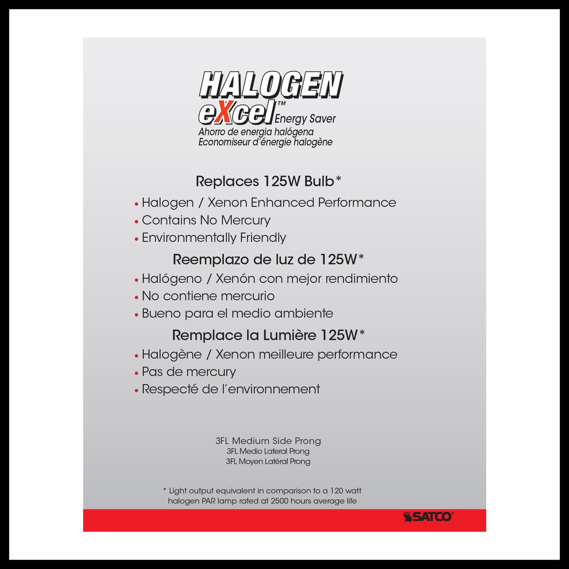 image of 90 Watt - Halogen - PAR38 - Clear - 2500 Average rated hours - 1310 Lumens - Medium Side Prong base - 120 Volt