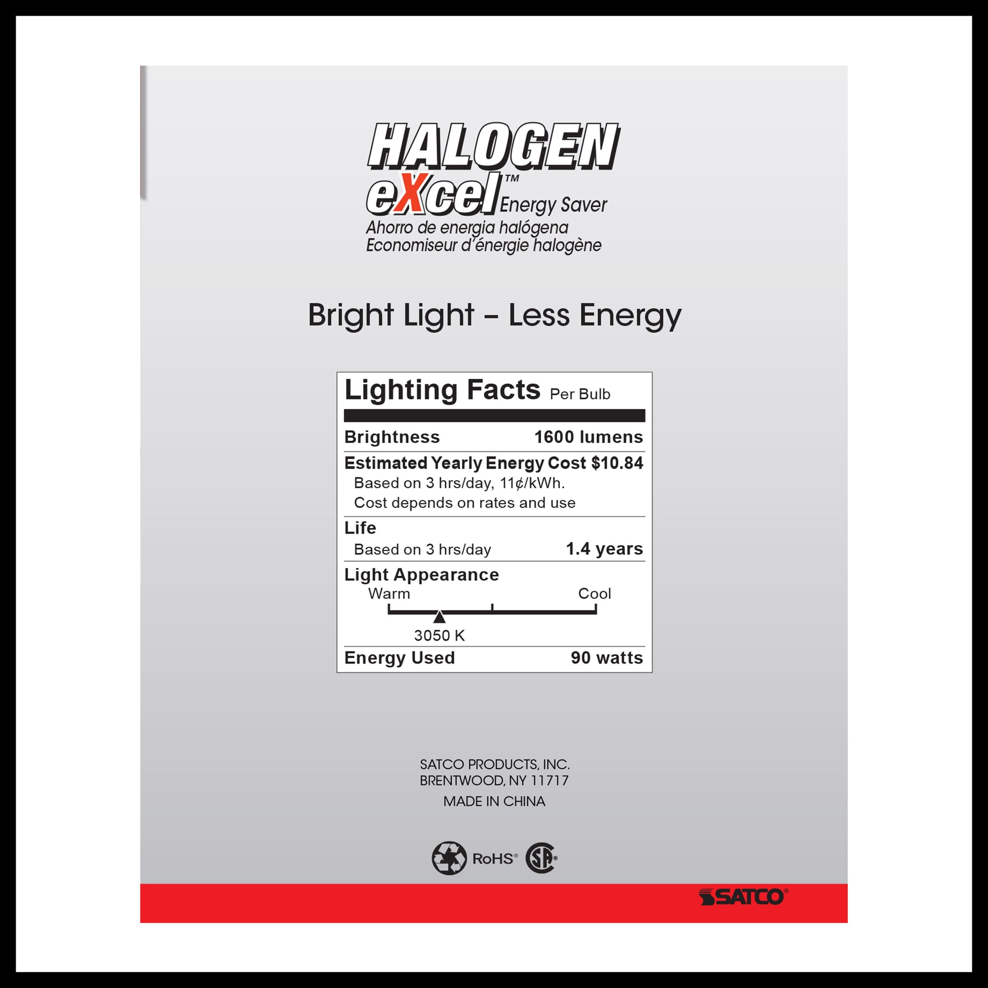 image of 90 Watt - Halogen - PAR38 - Clear - 2500 Average rated hours - 1310 Lumens - Medium Side Prong base - 120 Volt