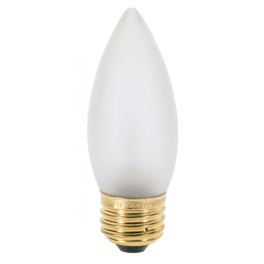 image of 40 Watt B10 Incandescent - Frost - 2000 Average rated hours - 300 Lumens - Medium base - 120 Volt - 2-Card