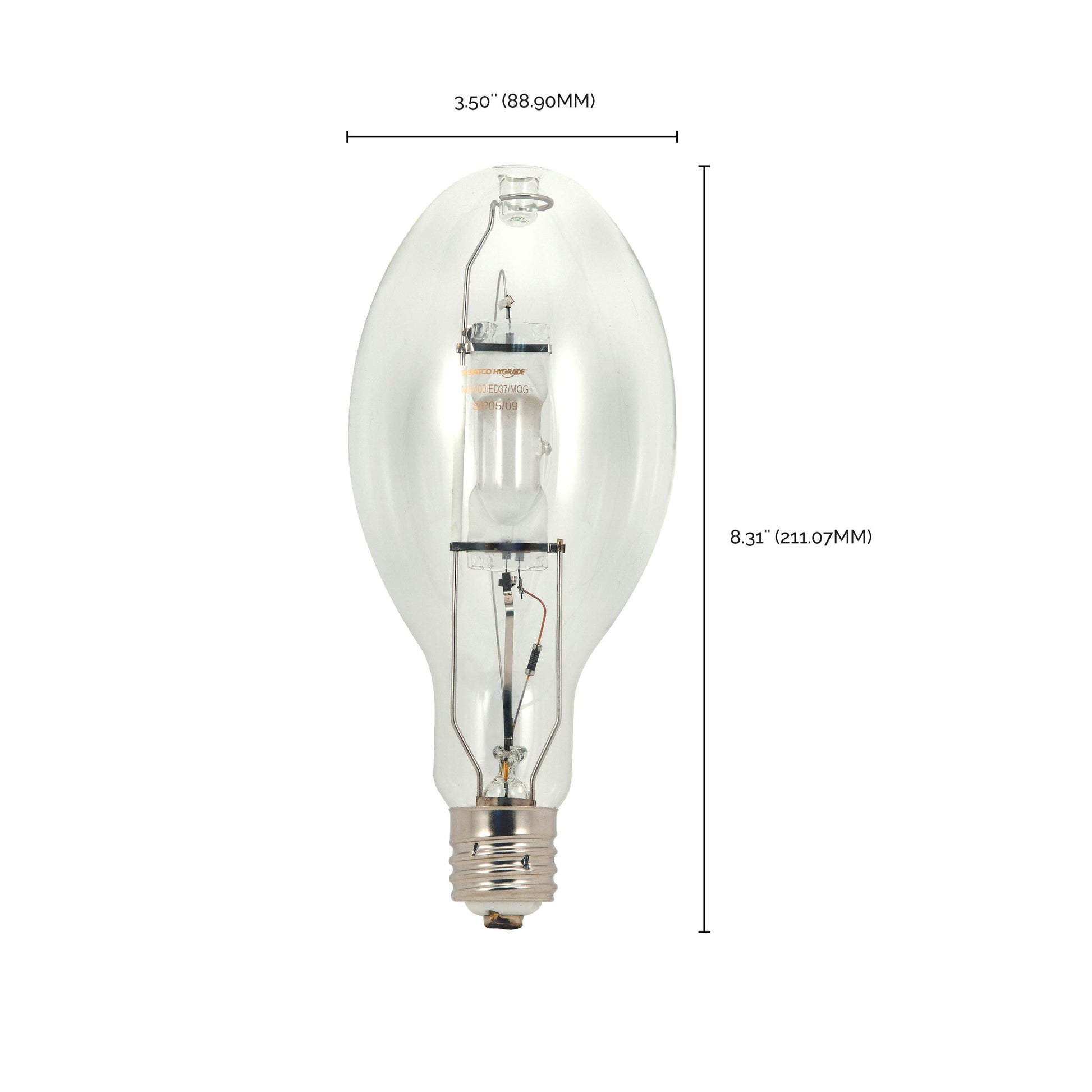 image of 175 Watt - Metal Halide HID - Mogul base - ED28 - Clear - 65 CRI - 4200K