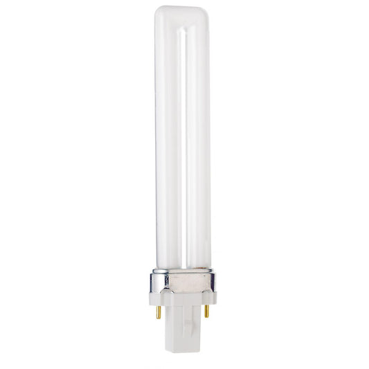 image of 9 Watt - pin-based Compact Fluorescent - 4100K - 82 CRI - G23 base