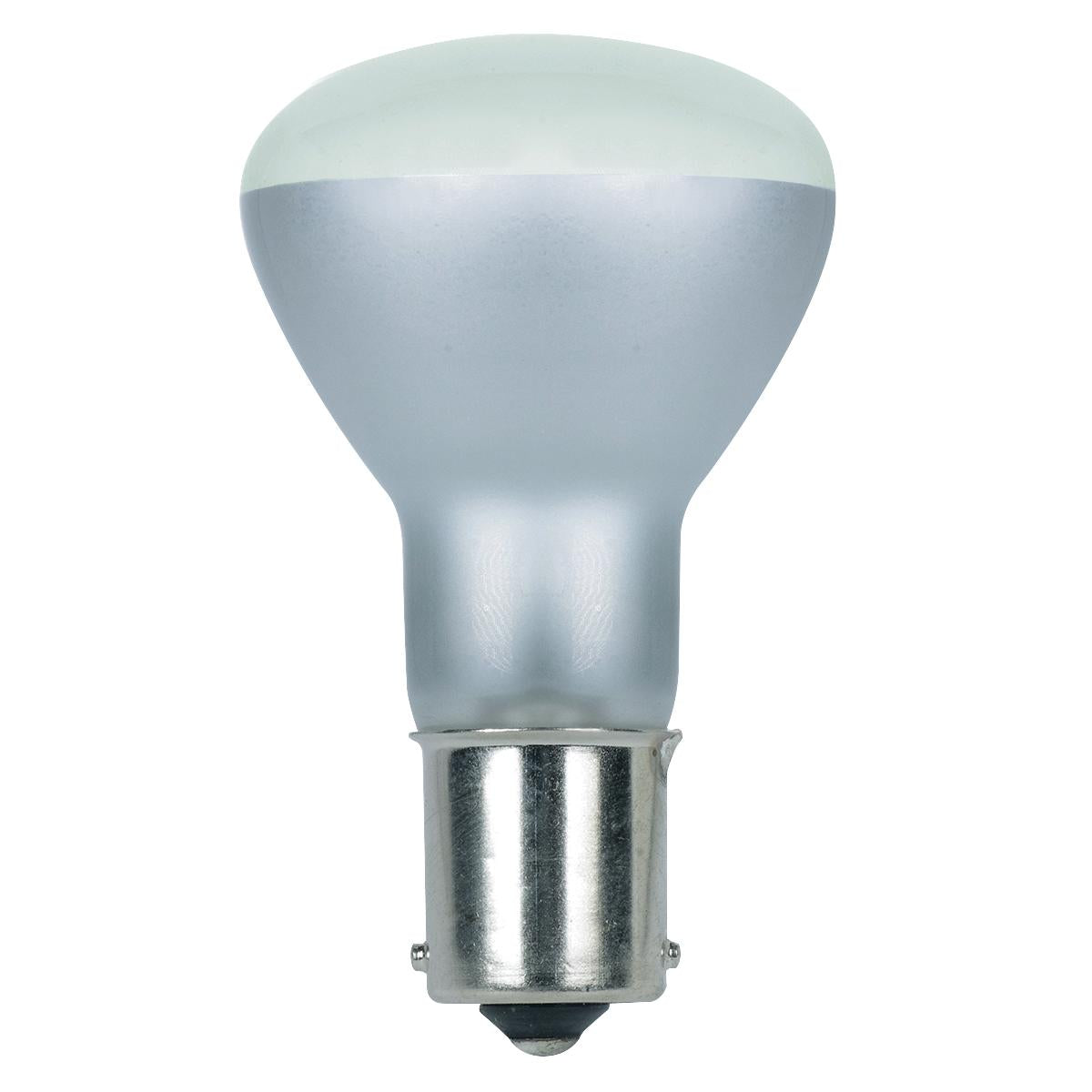 image of 20.2 Watt miniature - R12 - 300 Average rated hours - Bayonet Single Contact Base - Frosted - 28 Volt