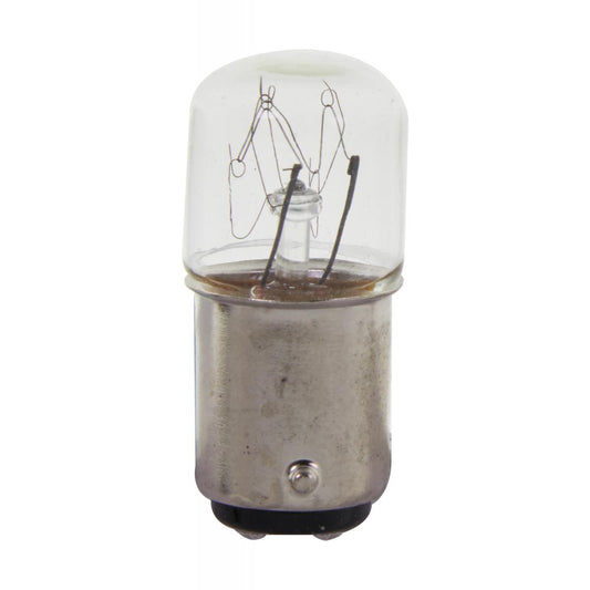 image of 6 Watt/10 Watt miniature - T6 - Clear - Double Contact Bayonet base - 110 Volt/140 Volt