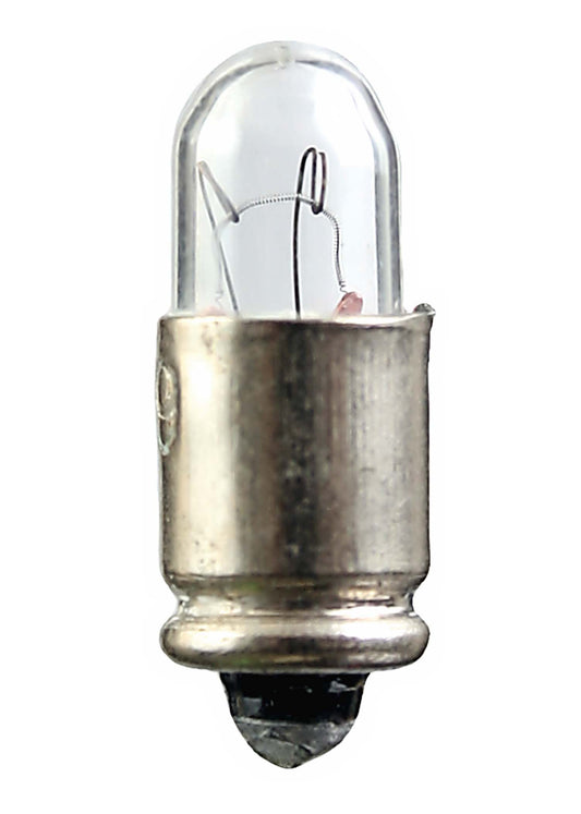 image of 1.12 Watt - Miniature - T3-1/4 - Clear - 7000 Average rated hours - Midget Grooved base - 28 Volt
