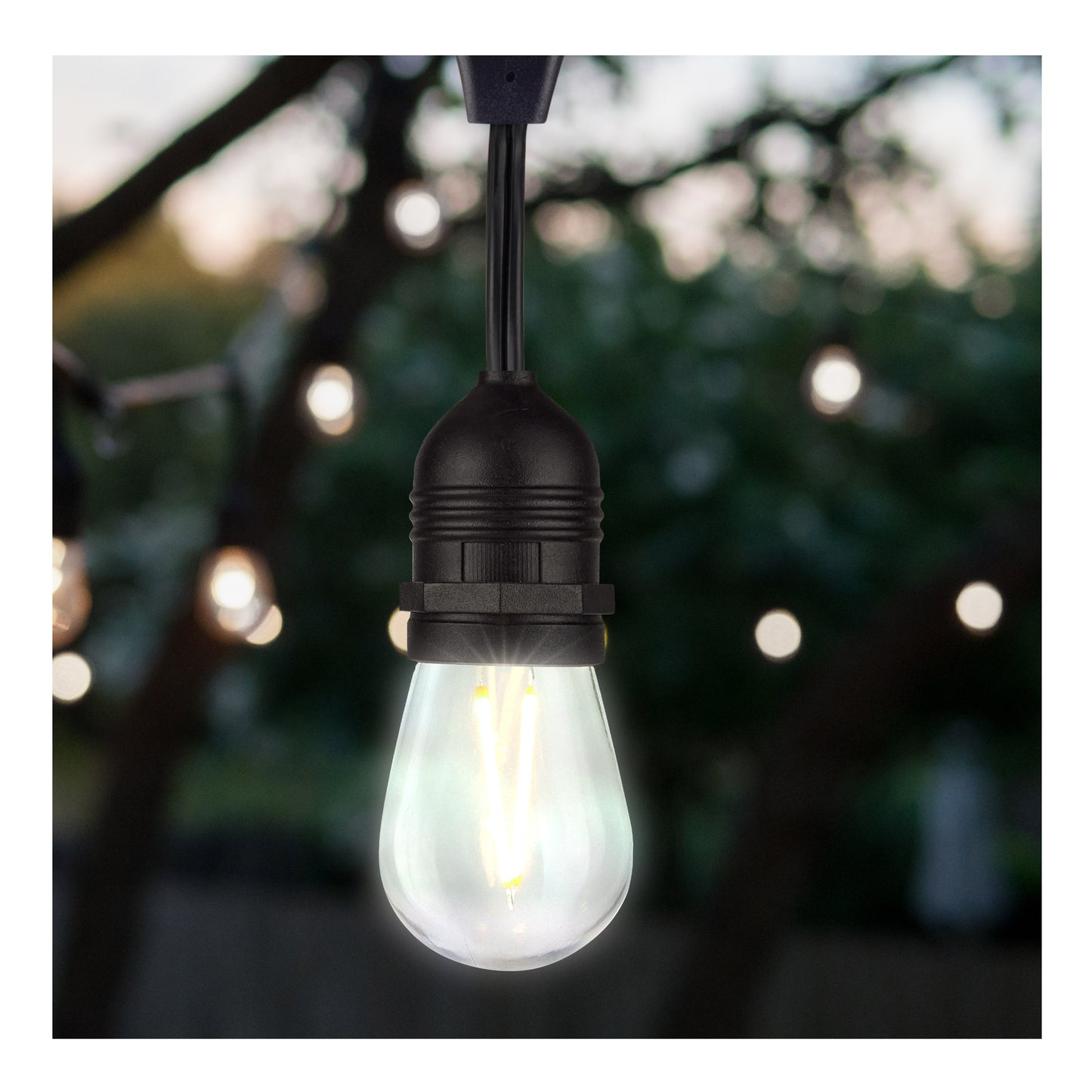 image of S14 LED String Light Replacement Bulb - 2700K - 120 Volt - Replacement 4-pack