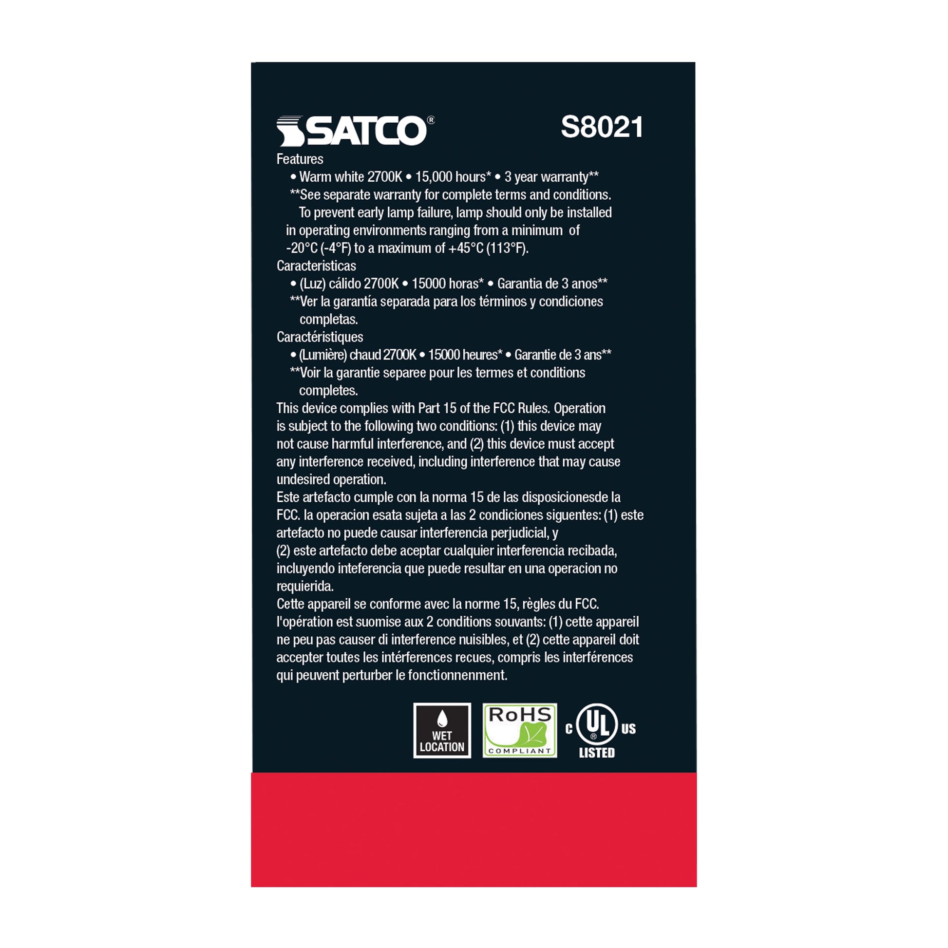 image of S14 LED String Light Replacement Bulb - 2700K - 120 Volt - Replacement 4-pack