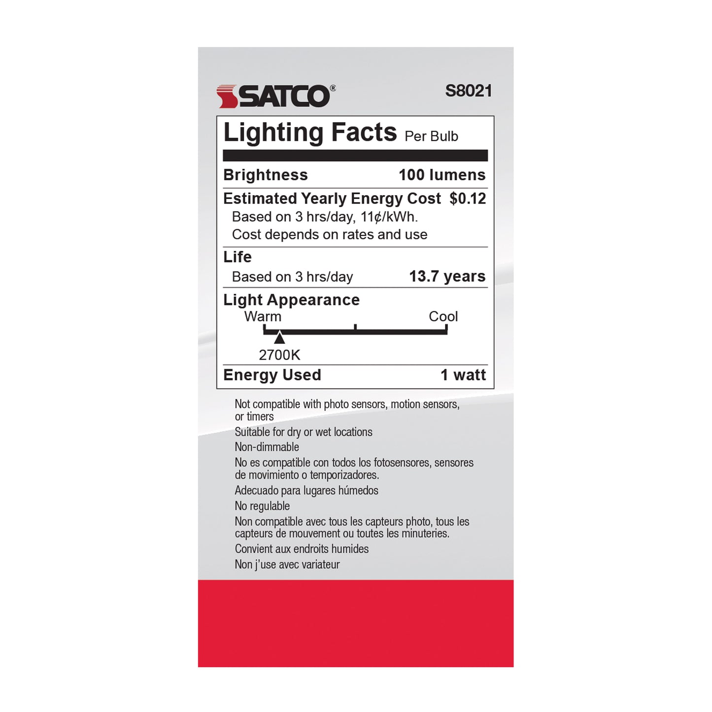 image of S14 LED String Light Replacement Bulb - 2700K - 120 Volt - Replacement 4-pack