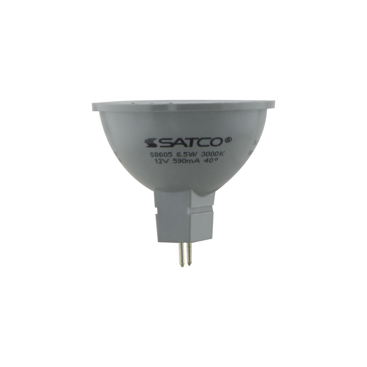 6.5 Watt - LED MR16 - 3000K - 40 deg. Beam Angle - GU5.3 base - 12 Volt AC/DC - Carded