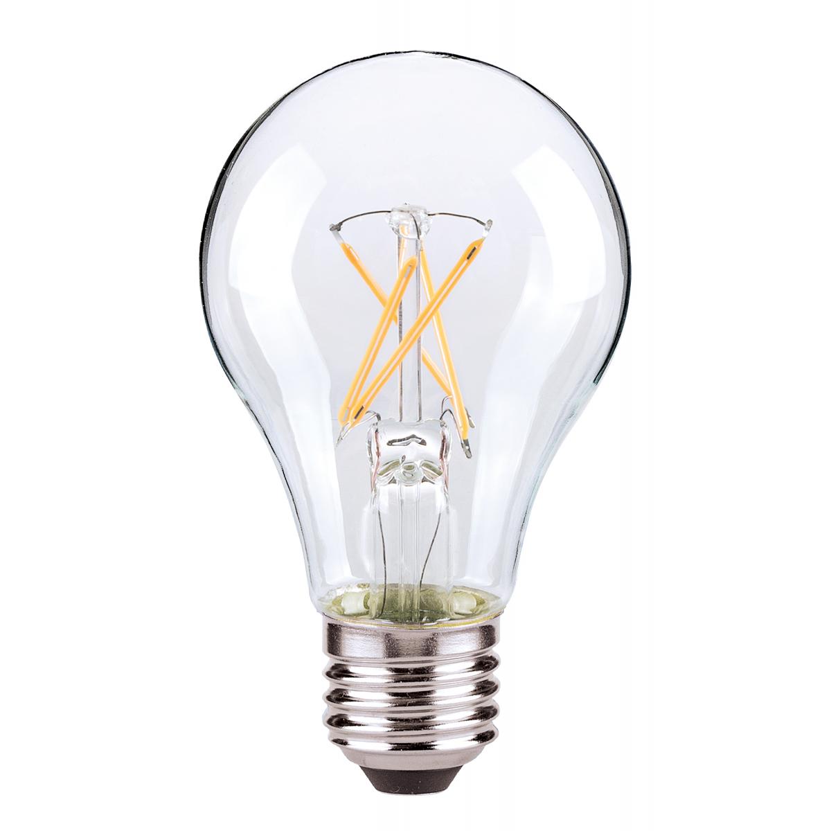 8 Watt A19 LED - Clear - Medium base - 2700K - 800 Lumens - 120 Volt - Carded