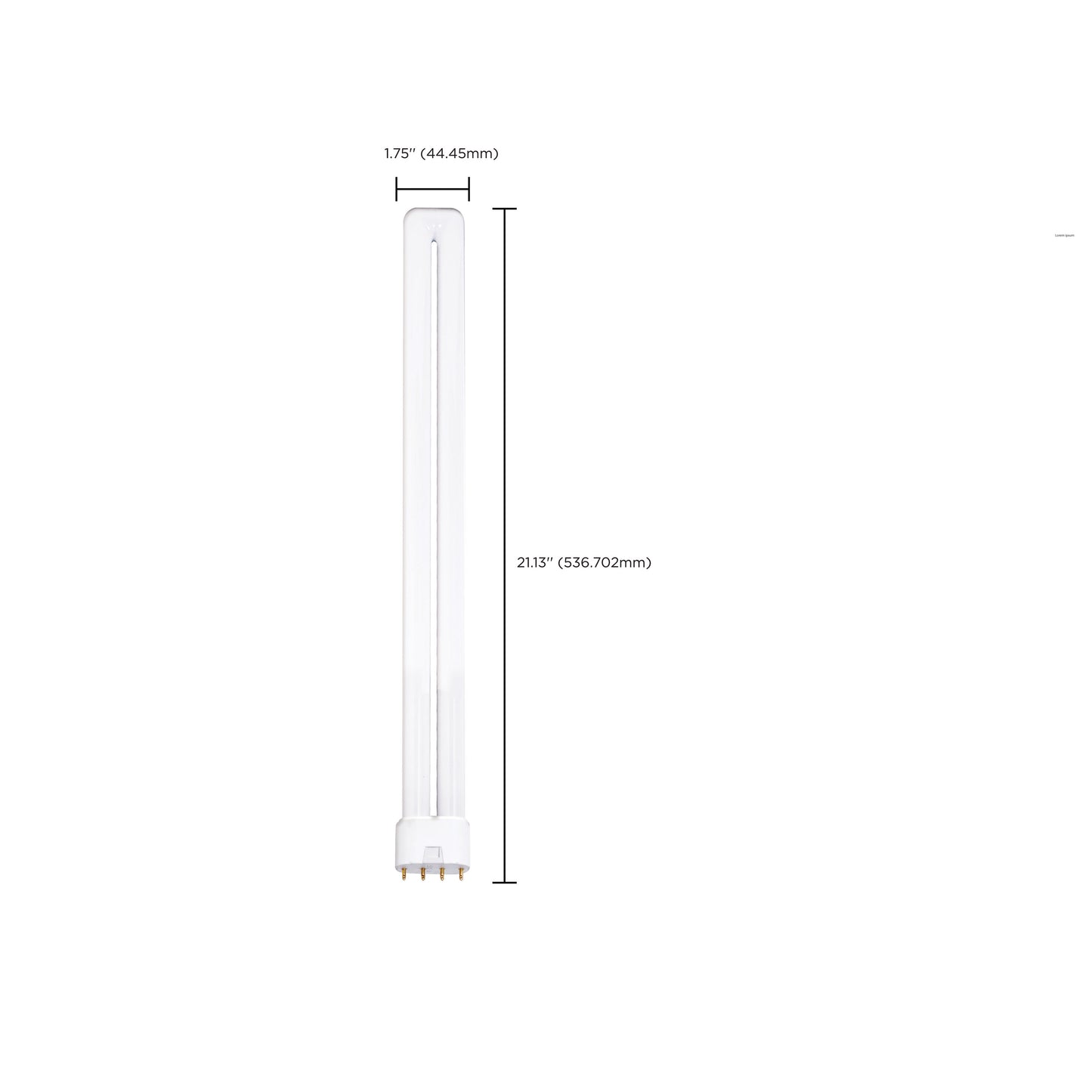 image of 55 Watt - pin-based Compact Fluorescent - 3000K - 82 CRI - 2G11 base