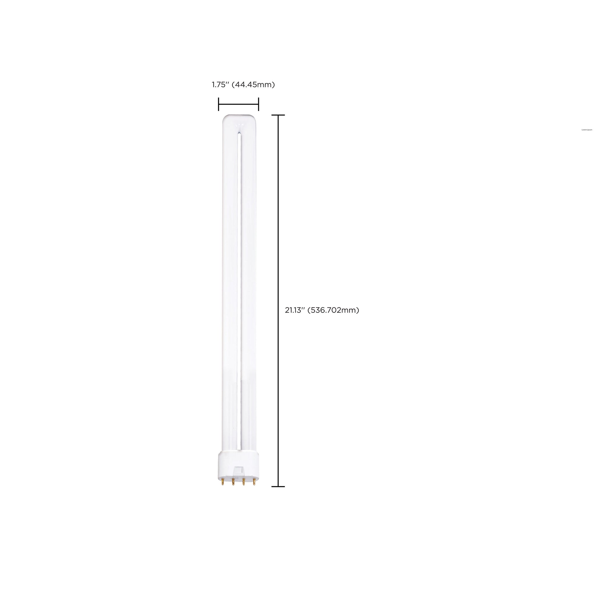 image of 55 Watt - pin-based Compact Fluorescent - 3000K - 82 CRI - 2G11 base