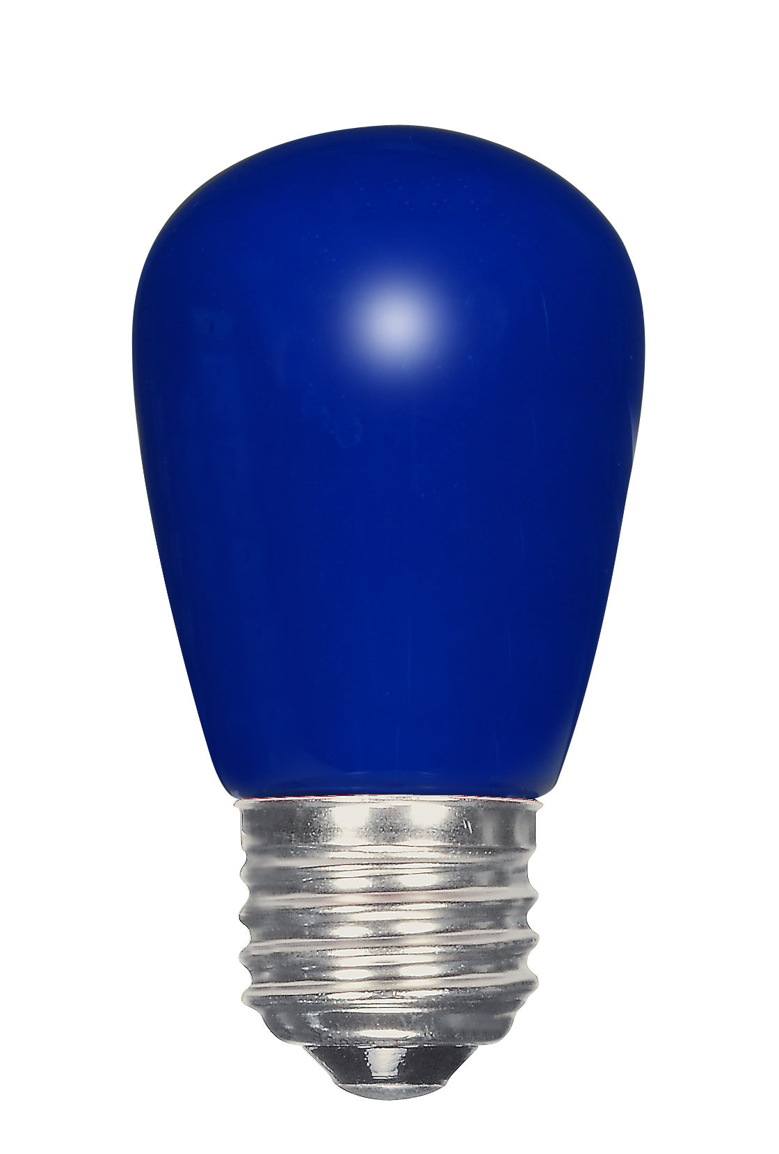 image of 1.4 Watt LED - S14 - Ceramic Blue - Medium base - 120 Volt - Carded