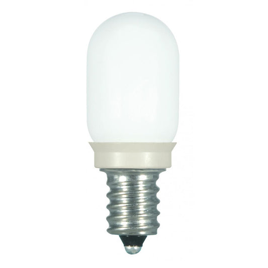 image of 0.8 Watt LED - T6 - Frost - 2700K - Candelabra base - 120 Volt - Carded