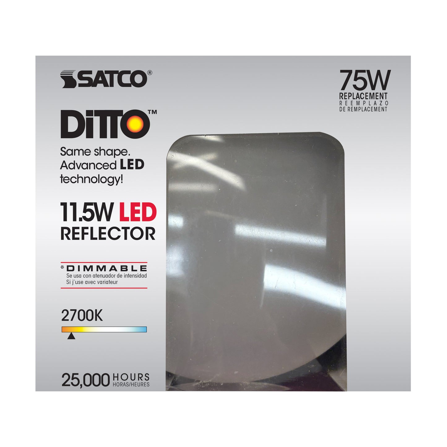image of 11.5 Watt - LED BR40 - 2700K - 103 deg. Beam Angle - Medium base - 120 Volt - Dimmable