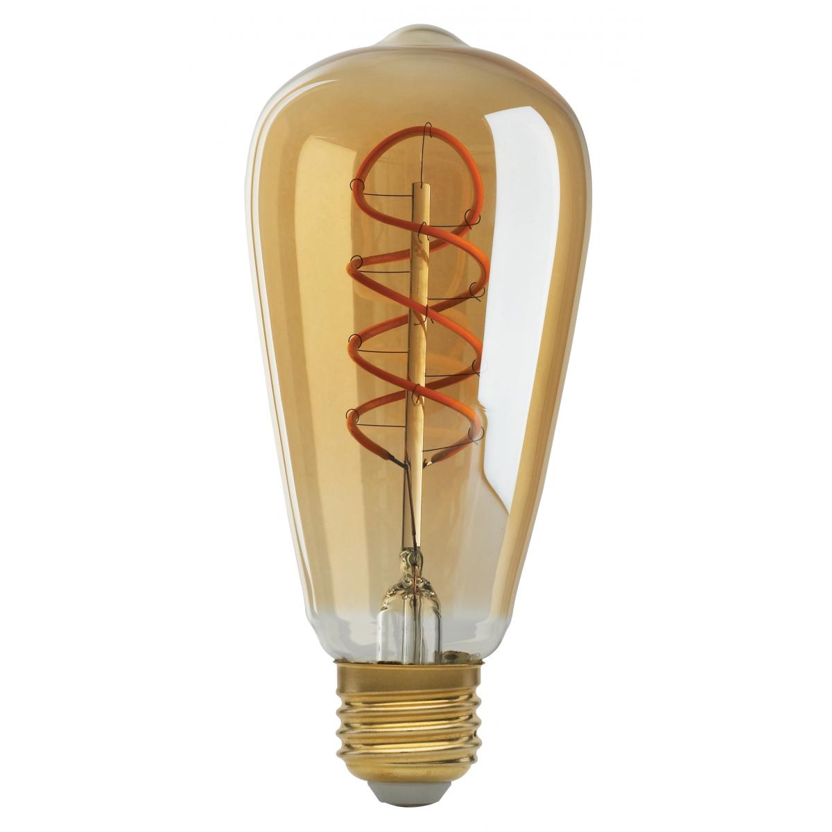 4.5 Watt ST19 LED - Amber - Medium base - 2000K - 260 Lumens - 120 Volt