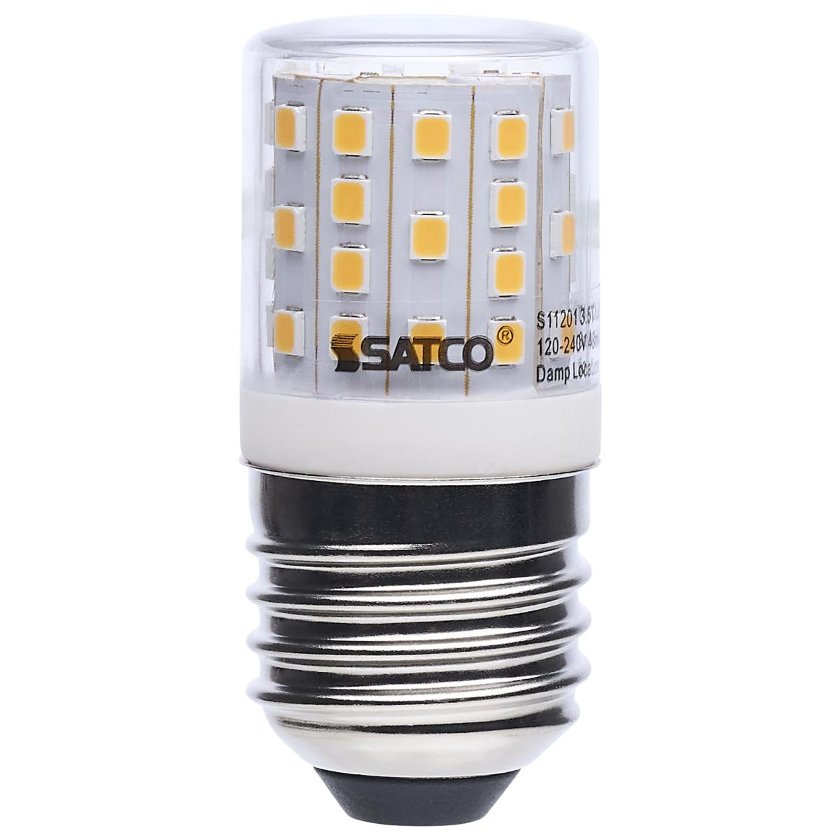 image of 3.5 Watt T14 LED - 3000K CCT - European Medium Base - Clear Finish - Appliance Lamp - 120-240 Volt