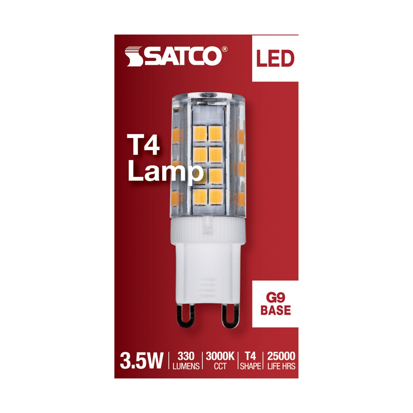 image of 3.5 Watt - JCD LED - Clear - 3000K - G9 Base - 120 Volt