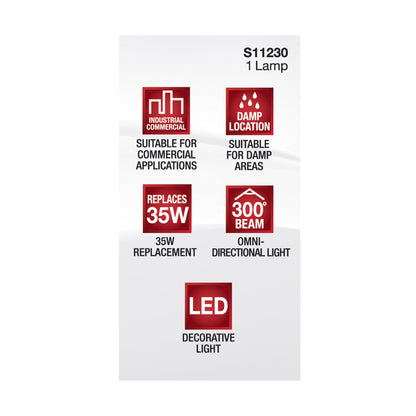 image of 3.5 Watt - JCD LED - Clear - 3000K - G9 Base - 120 Volt