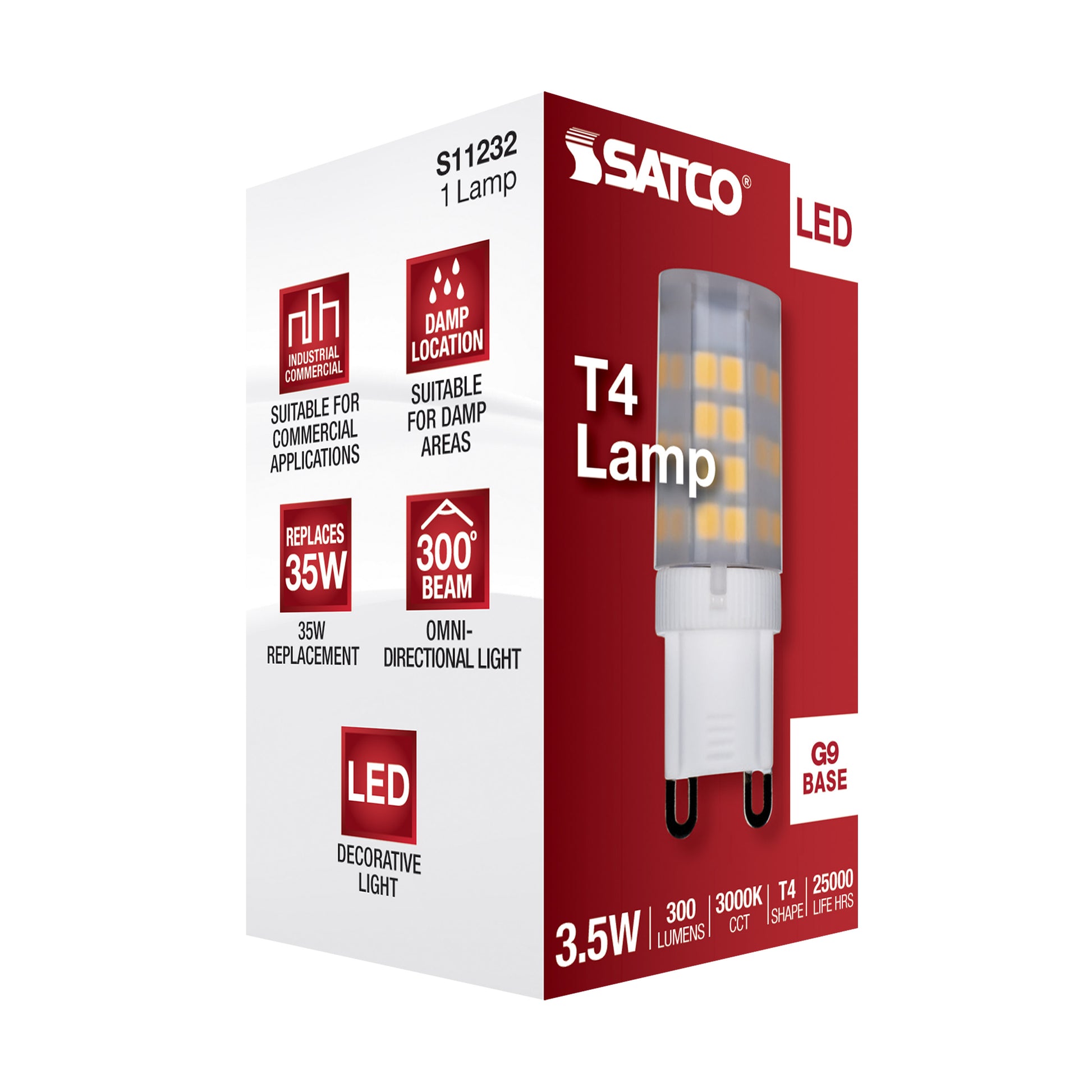 image of 3.5 Watt - JCD LED - Frost - 3000K - G9 Base - 120 Volt