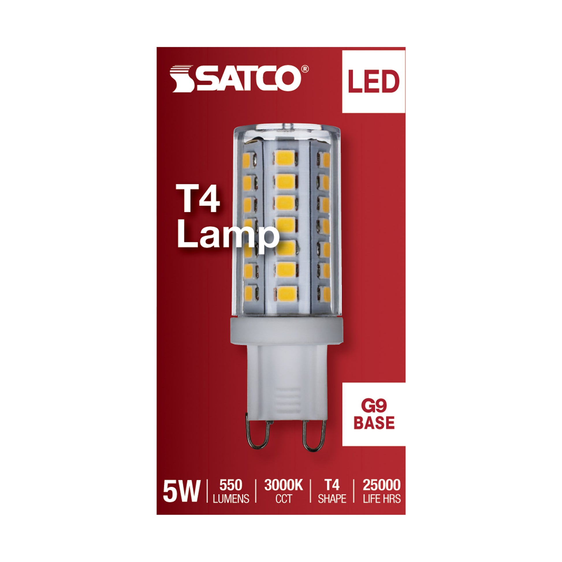 image of 5 Watt - JCD LED - Clear - 3000K - G9 Base - 120 Volt