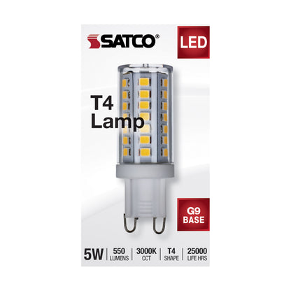 image of 5 Watt - JCD LED - Clear - 3000K - G9 Base - 120 Volt