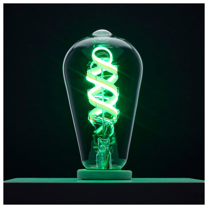 image of 6 Watt - ST19 LED - 2700K-5000K RGB/Tunable White - Starfish IOT - Clear - Medium Base - 120 Volt