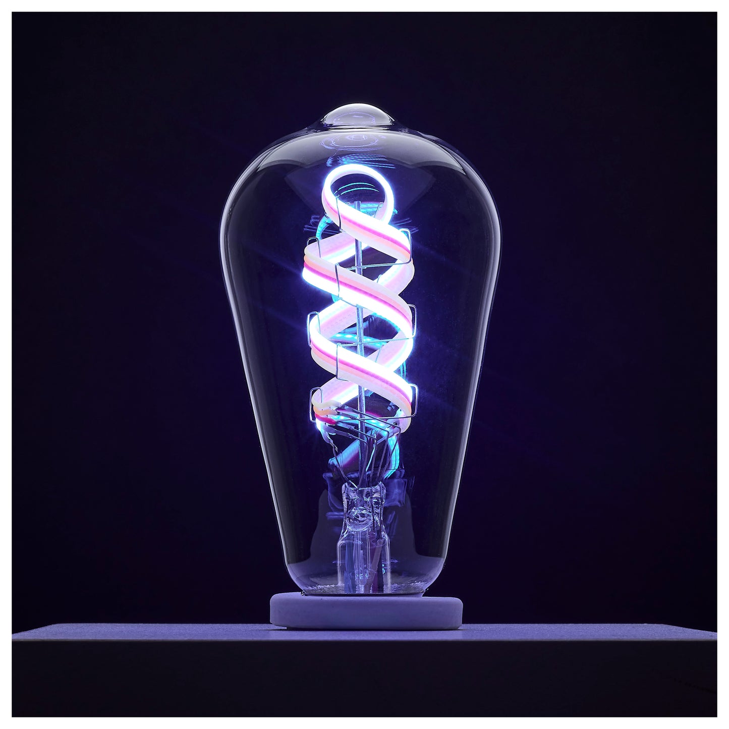 image of 6 Watt - ST19 LED - 2700K-5000K RGB/Tunable White - Starfish IOT - Clear - Medium Base - 120 Volt