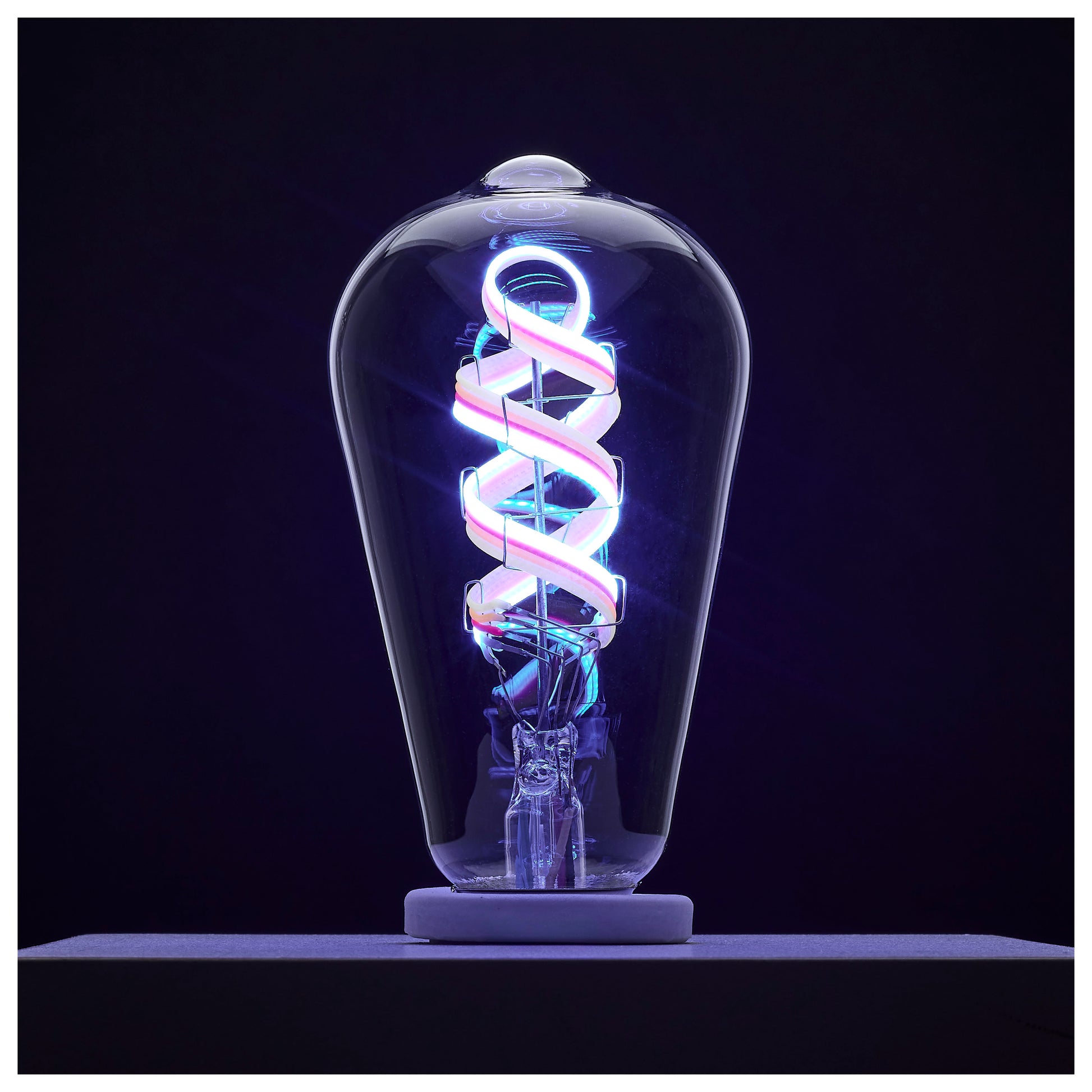 image of 6 Watt - ST19 LED - 2700K-5000K RGB/Tunable White - Starfish IOT - Clear - Medium Base - 120 Volt