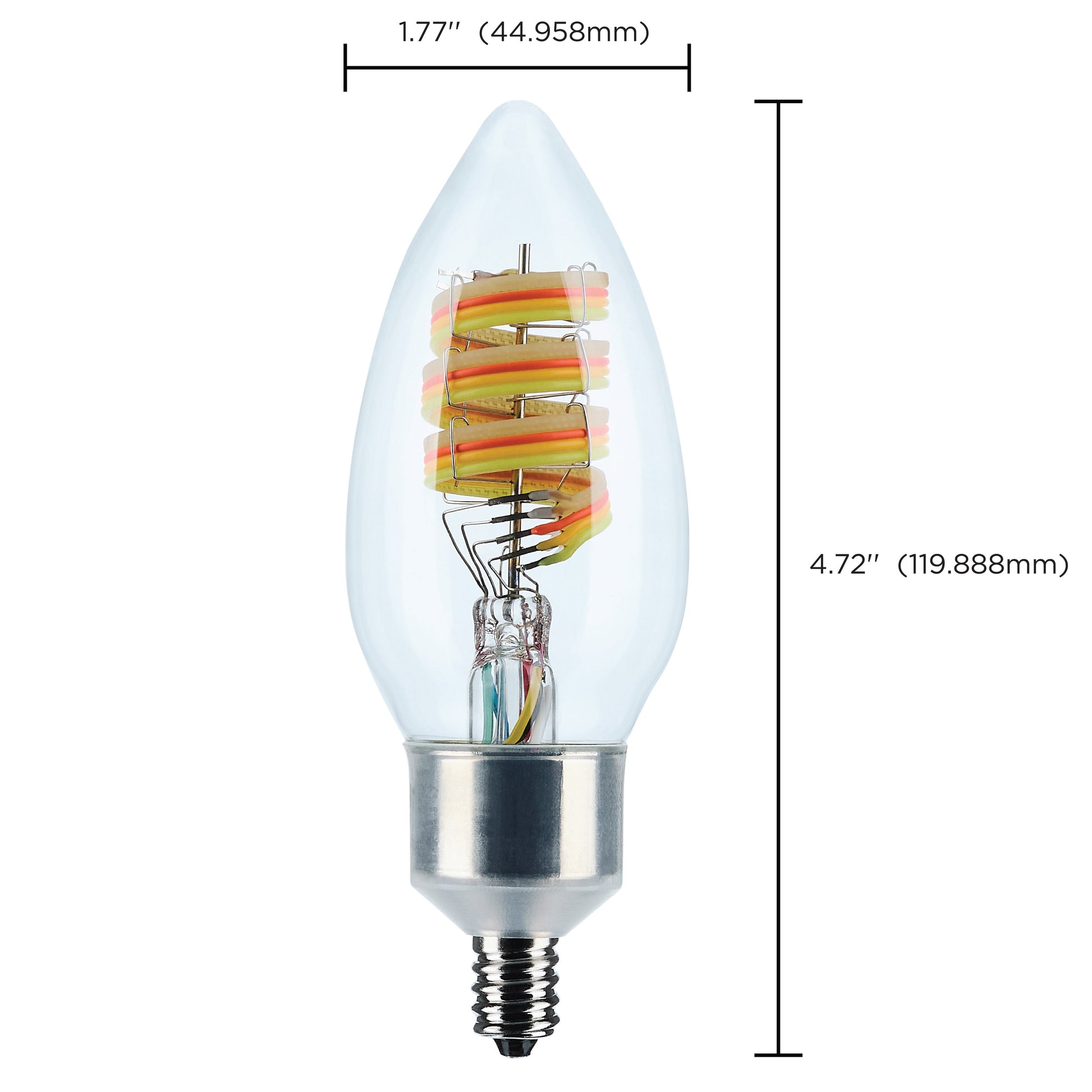image of 4 Watt - B11 LED - 2700K-5000K RGB/Tunable White - Starfish IOT - Clear - Candelabra Base - 120 Volt