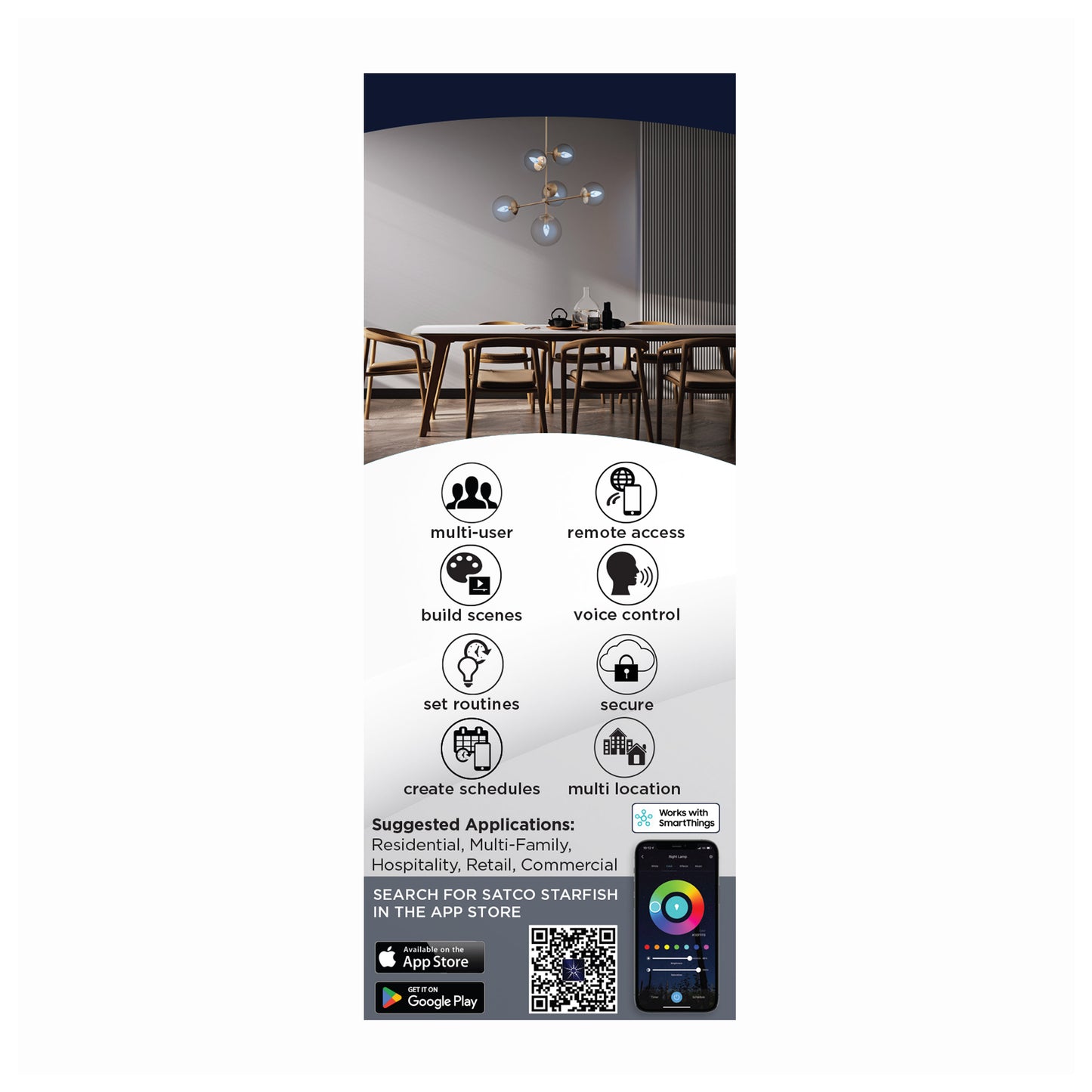 image of 4 Watt - B11 LED - 2700K-5000K RGB/Tunable White - Starfish IOT - Clear - Medium Base - 120 Volt