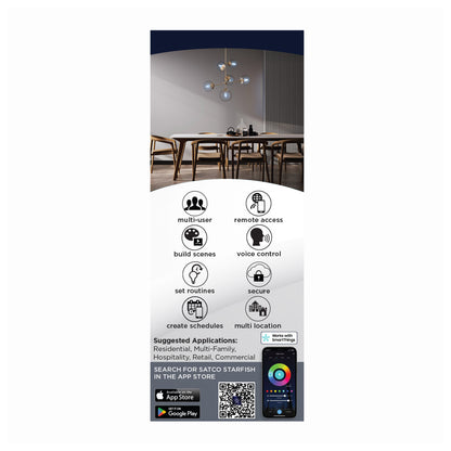 image of 4 Watt - B11 LED - 2700K-5000K RGB/Tunable White - Starfish IOT - Clear - Medium Base - 120 Volt