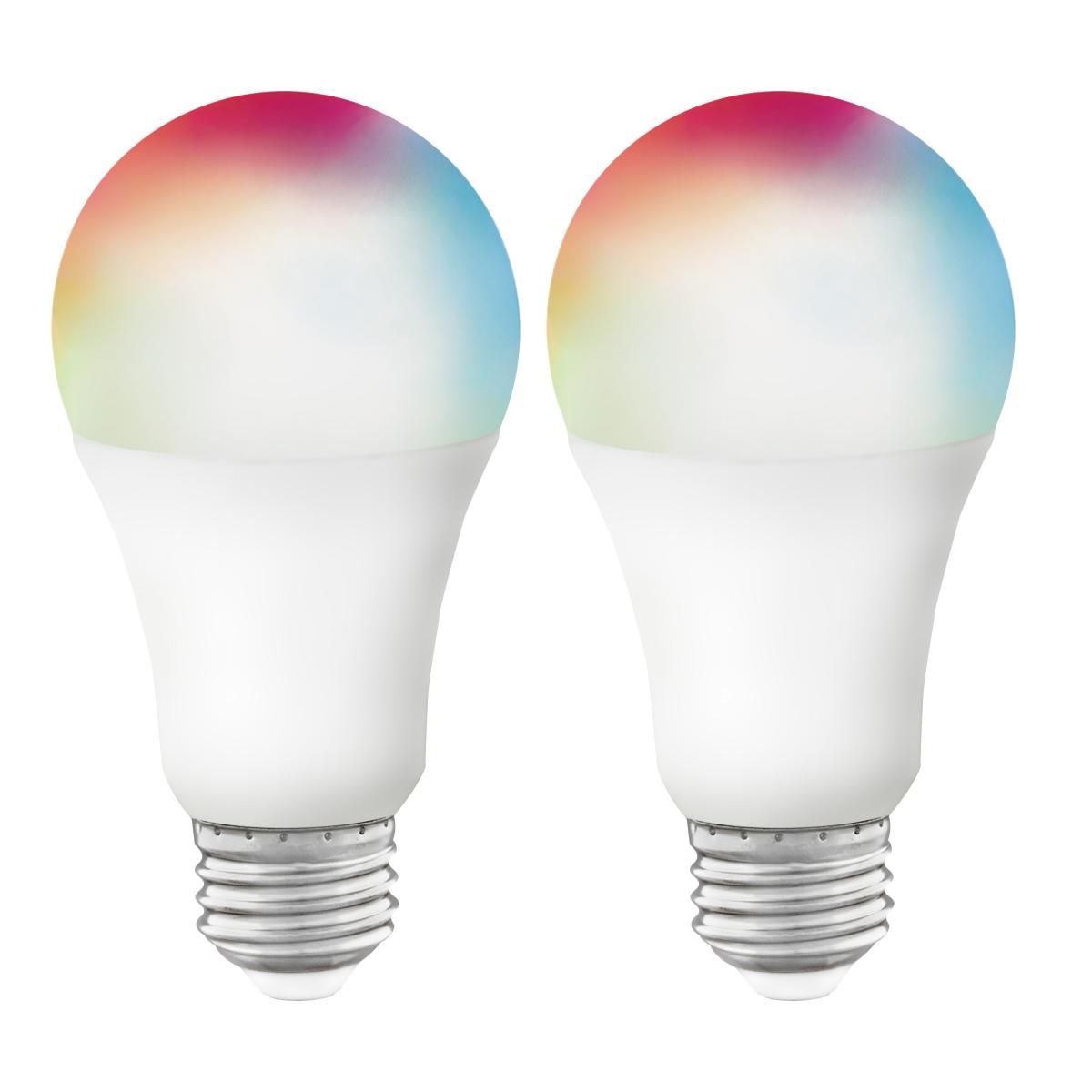 image of 9.5 Watt - A19 LED - RGB & Tunable White - Starfish IOT - 120 Volt - 800 Lumens - 2-pack