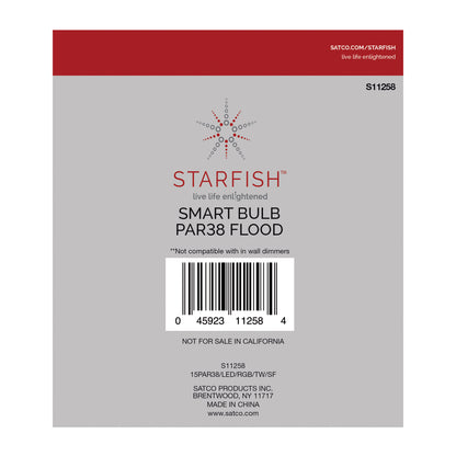 image of 15 Watt - PAR38 LED - RGB & Tunable White - Starfish IOT - 120 Volt - 1200 Lumens