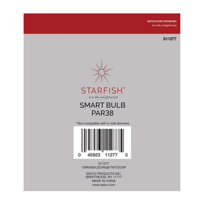 image of 15 Watt - PAR38 LED - RGB & Tunable White - Starfish IOT - 120 Volt - 1200 Lumens - T20 - 90 CRI