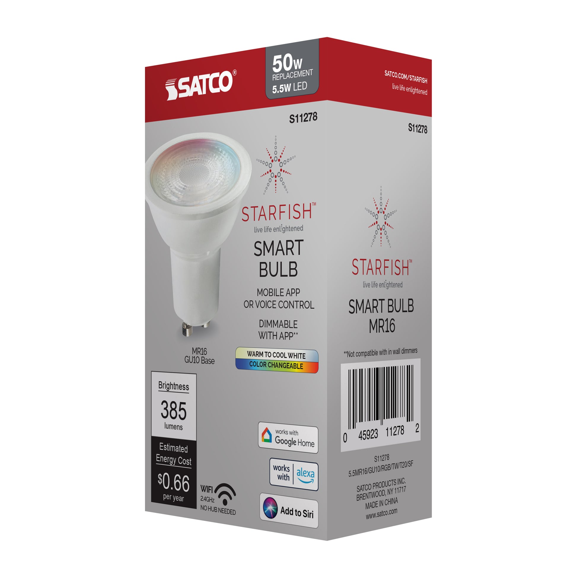 image of 5.5 Watt - MR16 LED - Tunable White - Starfish IOT - 120 Volt - 385 Lumens - RGBW - T20 - 90 CRI