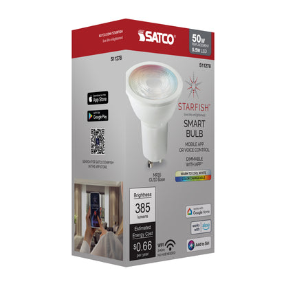 image of 5.5 Watt - MR16 LED - Tunable White - Starfish IOT - 120 Volt - 385 Lumens - RGBW - T20 - 90 CRI