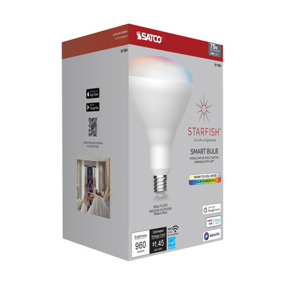 image of 12 Watt - BR40 LED - RGB & Tunable White - Starfish IOT - Medium Base - 120 Volt