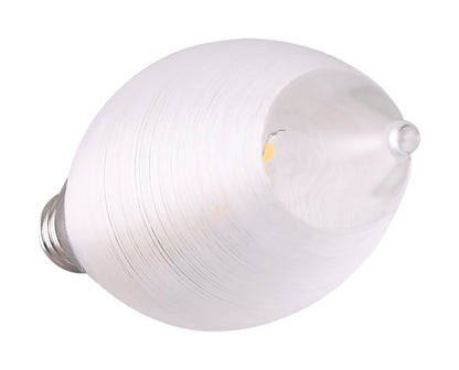 image of 2 Watt CA11 LED - Satin Spun Clear - Candelabra base - 2700K - 120 Volt