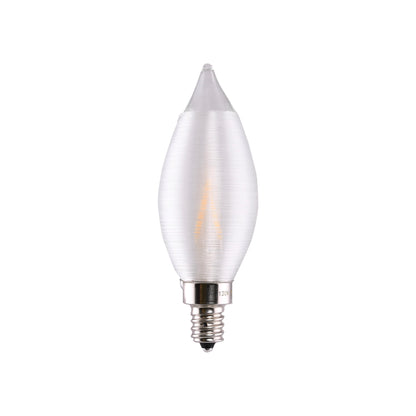 image of 4 Watt CA11 LED - Satin Spun Clear - Candelabra base - 2700K - 120 Volt
