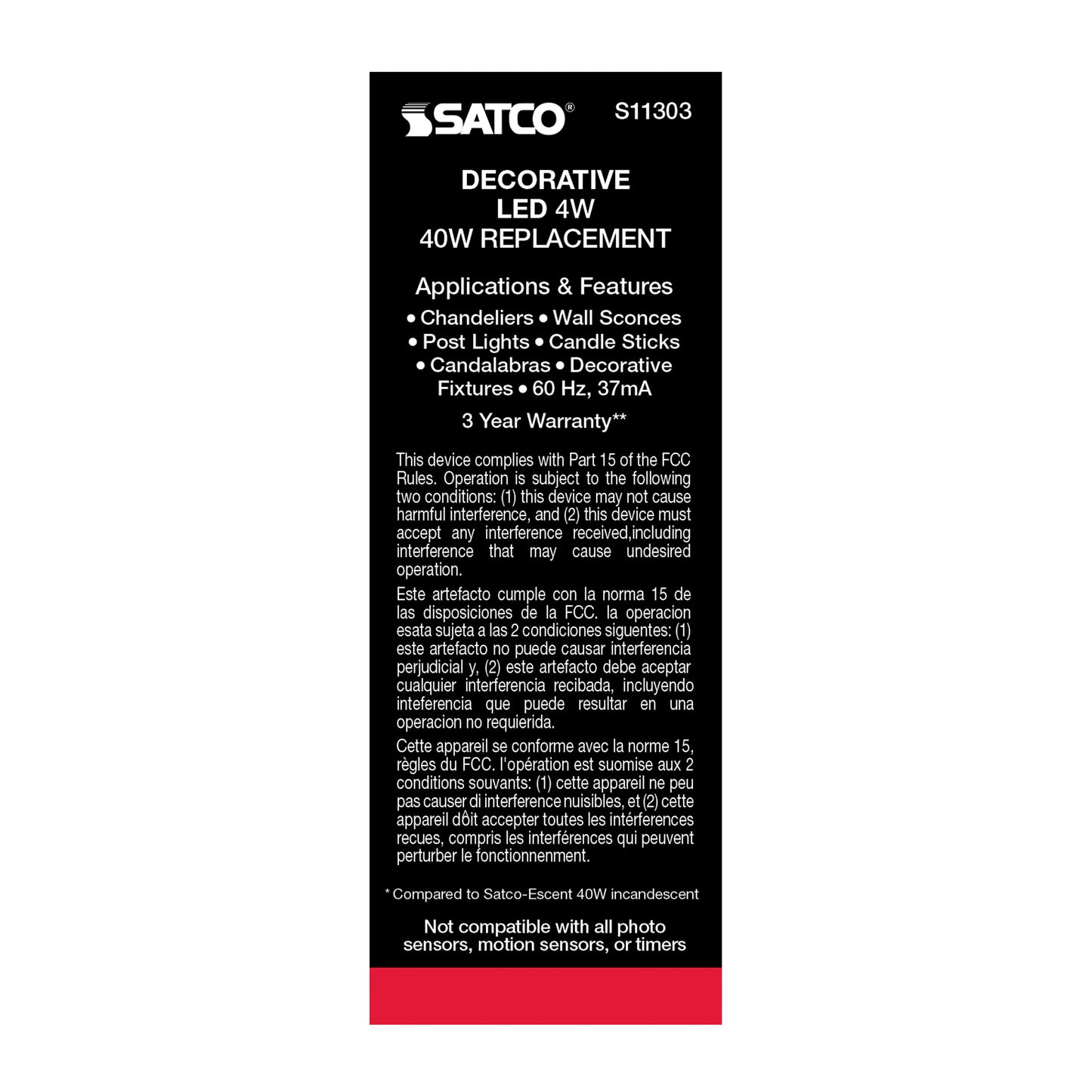 image of 4 Watt CA11 LED - Satin Spun Amber - Candelabra base - 2100K - 120 Volt